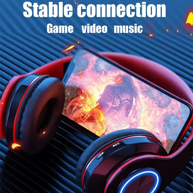 B39 Bluetooth Headset Foldable Headphones HiFi Stereo Earphone With Mic Support SD Card FM For Xiaomi Iphone Sumsamg Phone