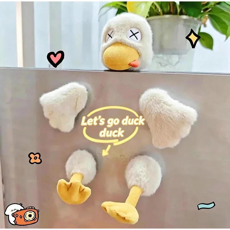 Magnetic Detachable New Cute Salted Duck Plush Toy Funny Spliced Stuffed Duck Doll Novelty Soft Plushie Prank Toy Birthday Gifts