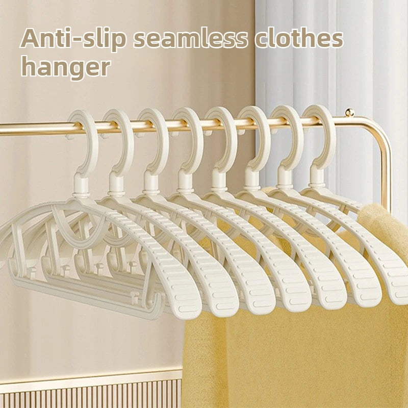 Thiened Wide Oulder Clothes Hanger Home Anti-Slip Hanging Clothes Hanger Large Size Plastic Rotatable Clothes Hangers Organizer