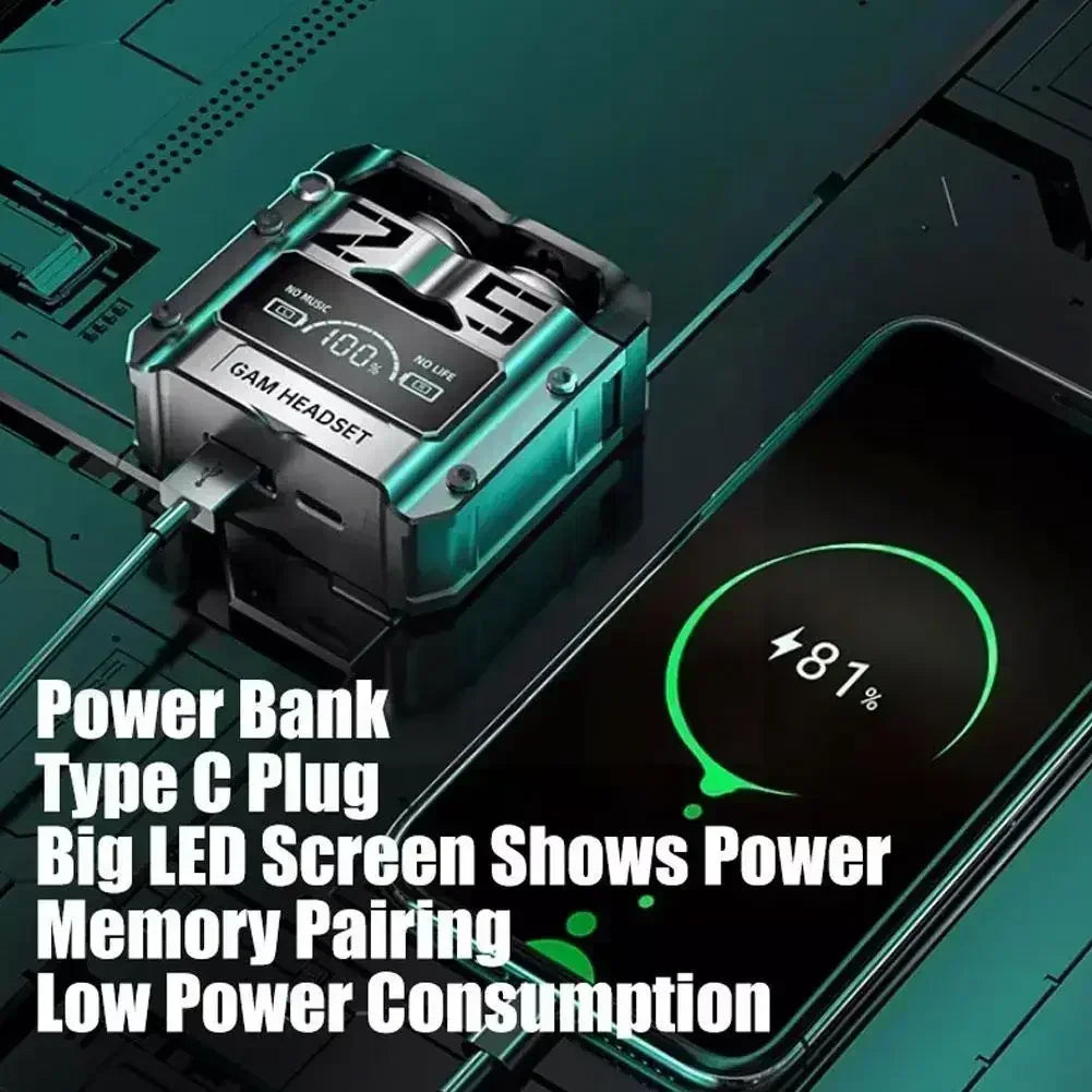 M25 TWS Wireless Headphones Earphones Bluetooth Touch Control Noise Reduction Stereo Earbuds Headsets