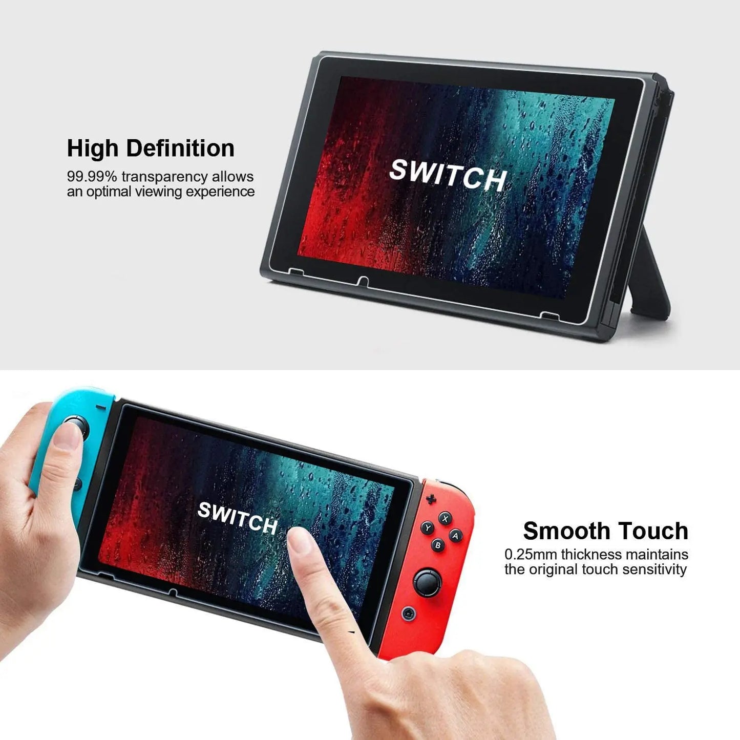 1/2/3PCS 9H Tempered Glass Screen Protector Compatible-Nintendo Switch OLED/ NS Hard Protector Film for Switch Lite Game Console
