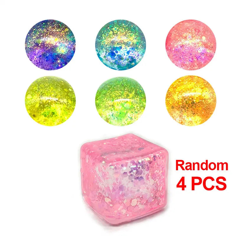 Water Drop Maltose Stress Relieving Ball Pinching Toy Soft Transparent Silicone Stress Relief Squeeze Adult Kids Toy Ball