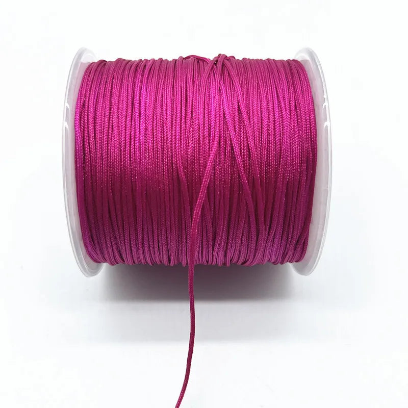 100M/Roll 0.8mm Nylon Cord Thread Chinese Knot Macrame Cord Bracelet Braided String DIY Tassels Beading Shamballa String Thread