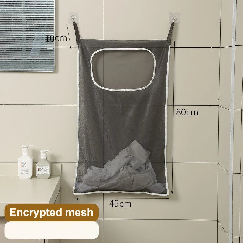 1PC Door Hanging Laundry Basket Wall Mounted Dirty Clothes Storage Box Household Sundries Storage Bag Storage Bag