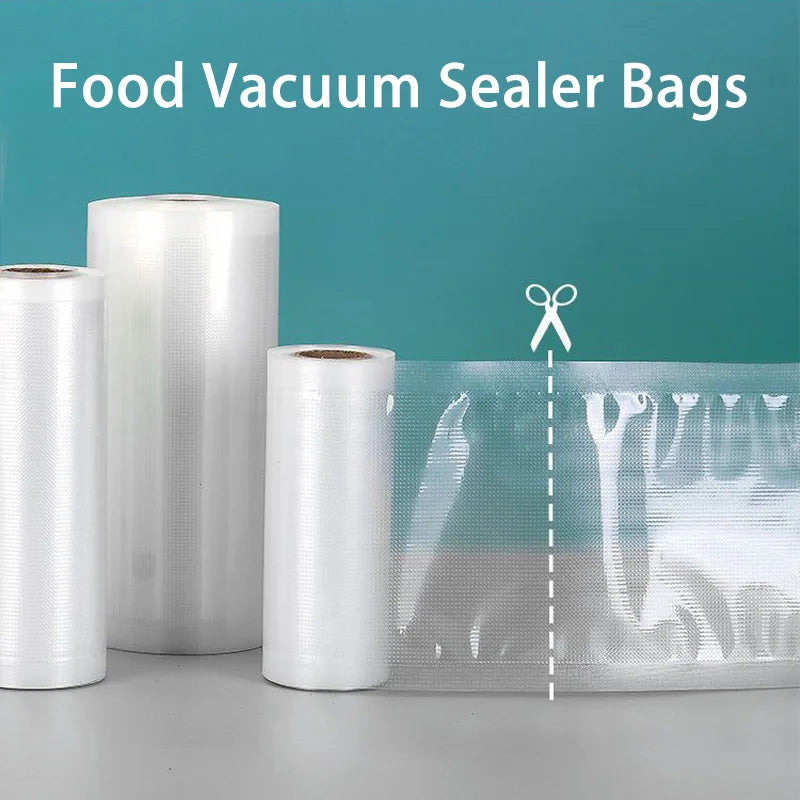 5M Length Textured Vacuum Food Bags, Thickened Mesh Household Vacuum Compression Bags, Sealable Packaging Bags, Roll Bags