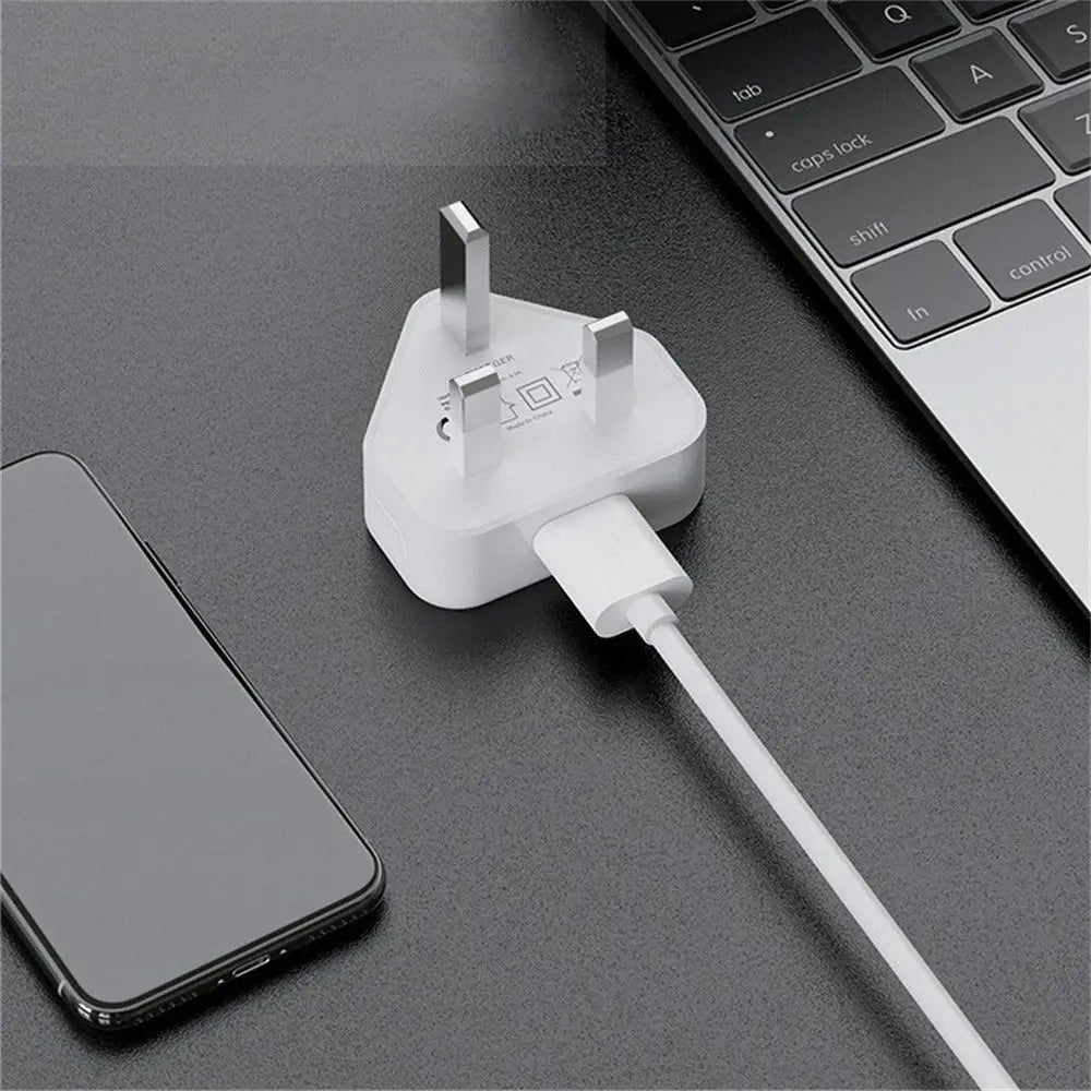 3 Pin UK Plug 5V 1A USB Wall Charger Power Adapter Home Charging