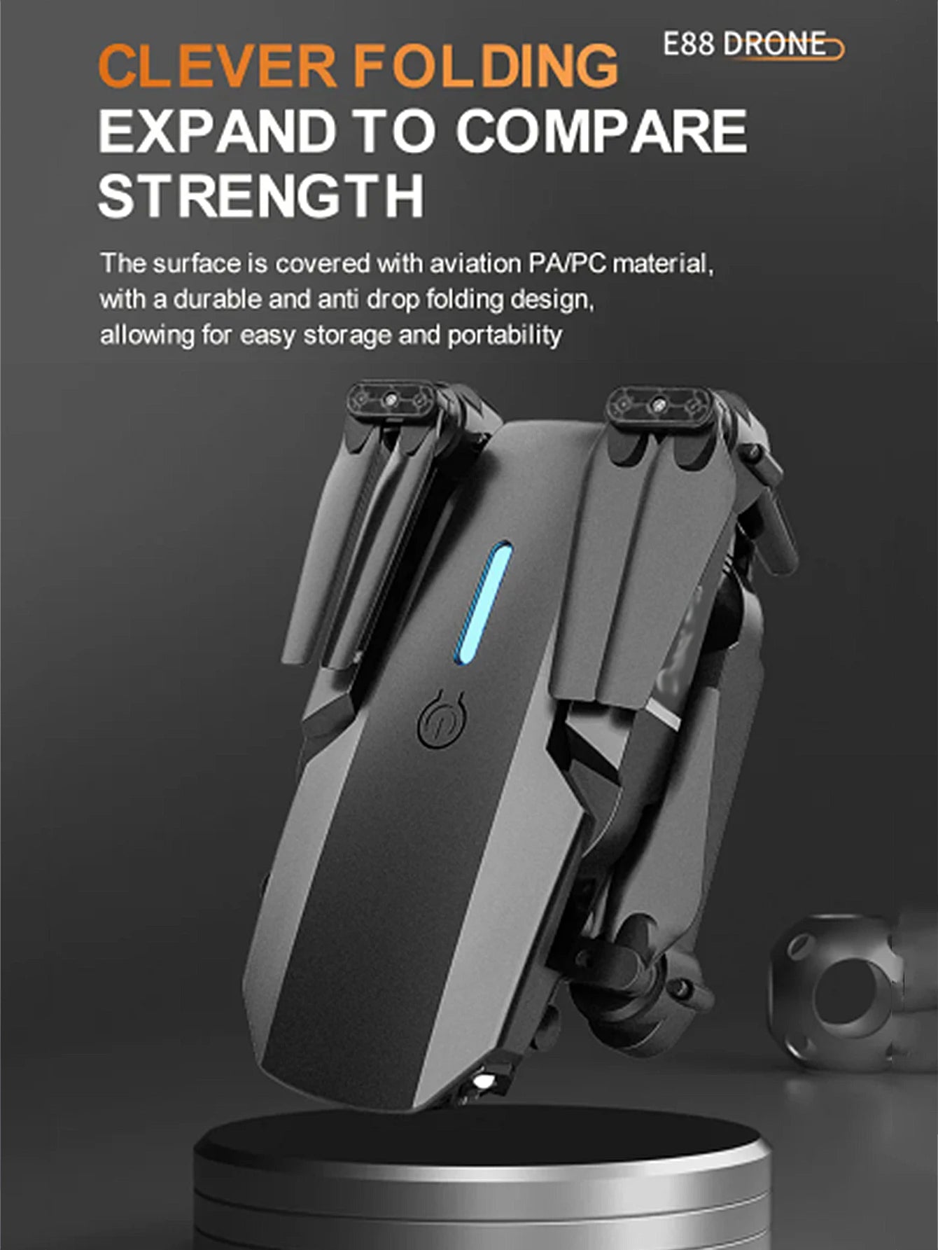 Professional Drone E88 4k wide-angle HD camera WiFi fpv height Hold Foldable RC quadrotor helicopter Camera-free children's toys