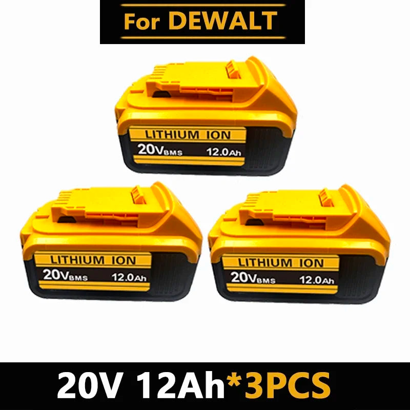 for DeWalt 18v 20V Lithium Ion Batteries 20V 12Ah DCB203 Li ion Battery Replacement DCB206 DCB205 DCB204 DCB200Power Tools