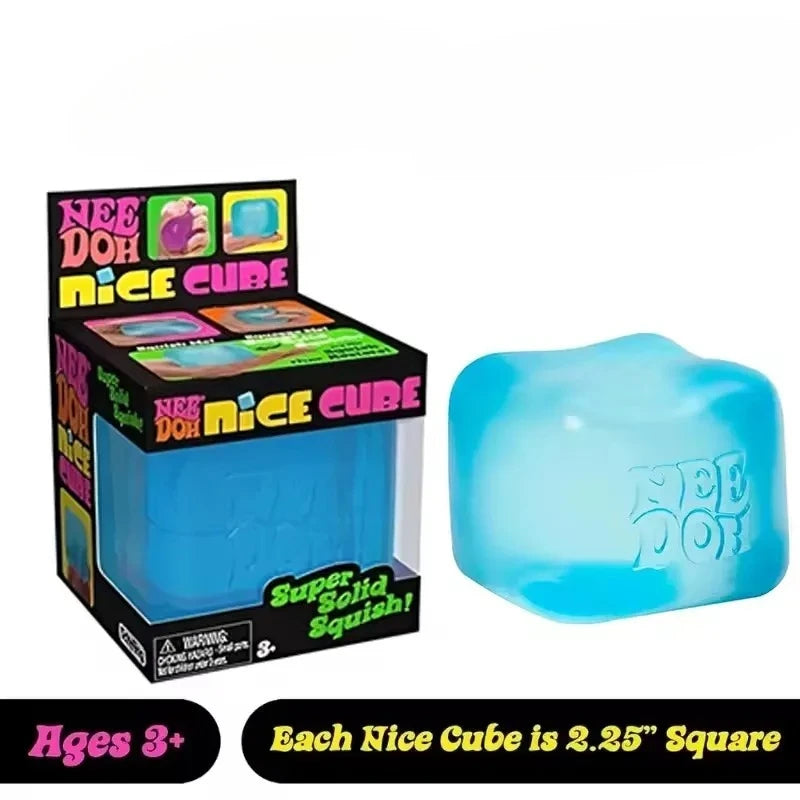 NEW Trending Nee Doh Jellyfish & Cube Squish Toy - Soft Jelly Squeeze Stress Relief Fidget, Sensory NeeDoh for Kids & Adults @！