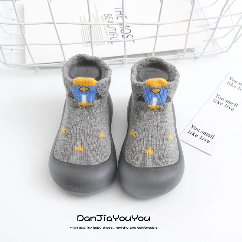 Baby Socks Shoes Infant Cute Cartoon Kids Boy Shoes Soft Rubber Sole Child Floor Sneaker BeBe Booties Toddler Girls First Walker