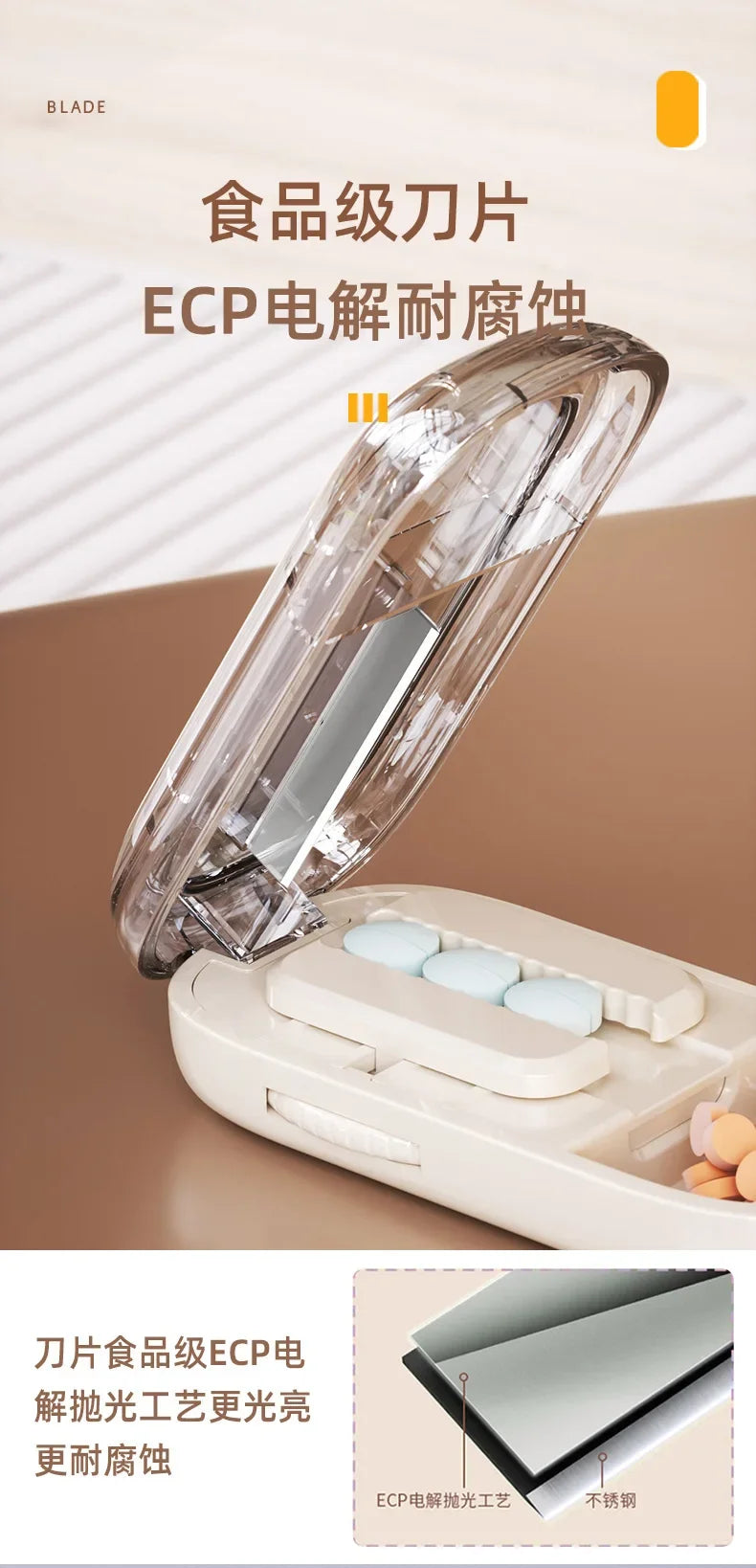 New Quartering Pill Cutter Storage Box Portable Drug Tablet Medicine Dustproof Divider Organizer Crusher Pill Cutter