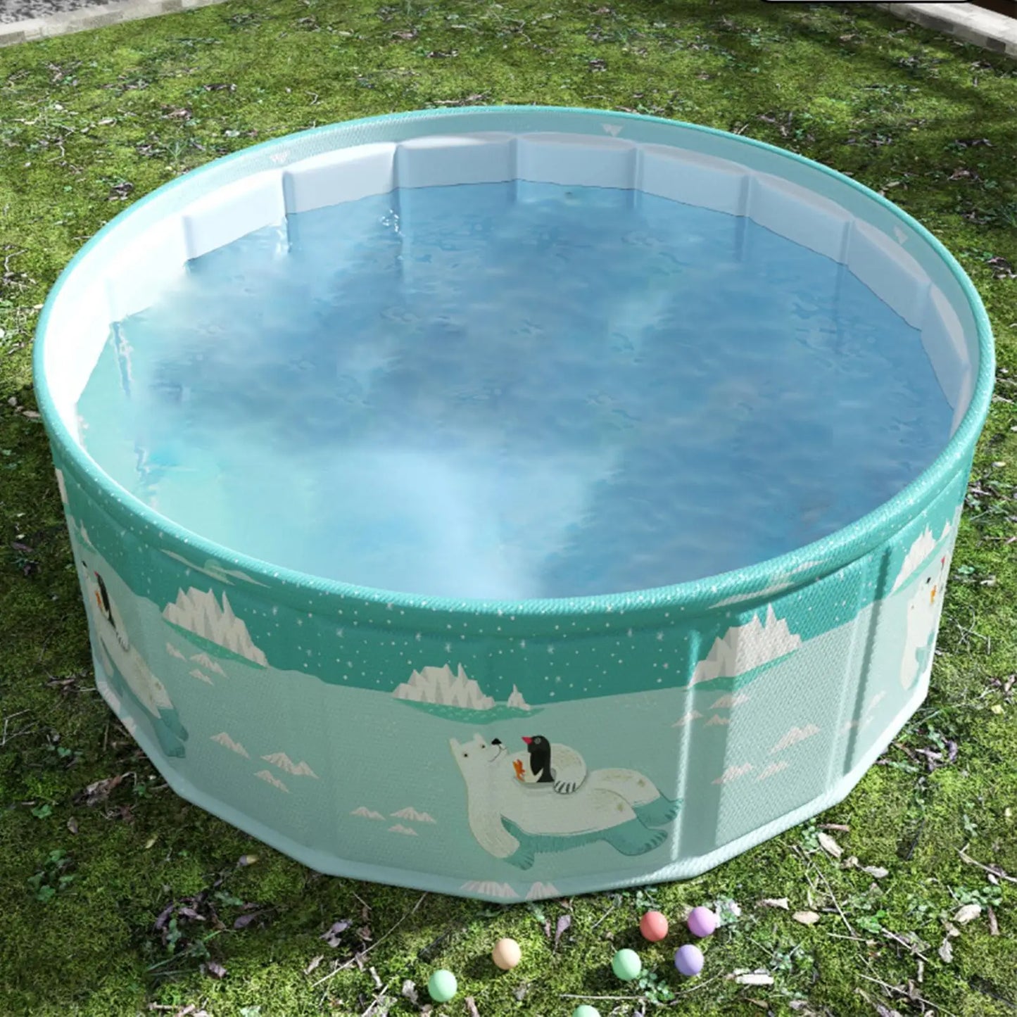 Non Inflatable Foldable Swimming Pool Foldable Frame Pool Summer Water Party Pool Pet Bathing Tub Fold Up Pool For Games Baby