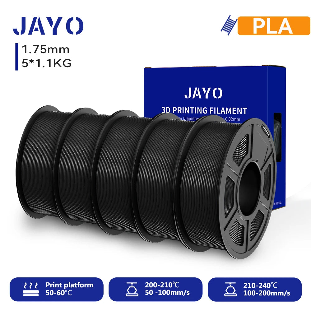 JAYO 3D PETG/PLA/PLA PLUS Printer Filament 1.75mm 5.5KG 100% No Bubble non-toxic 3D Printing Materials for 3D Printer&3D Pen