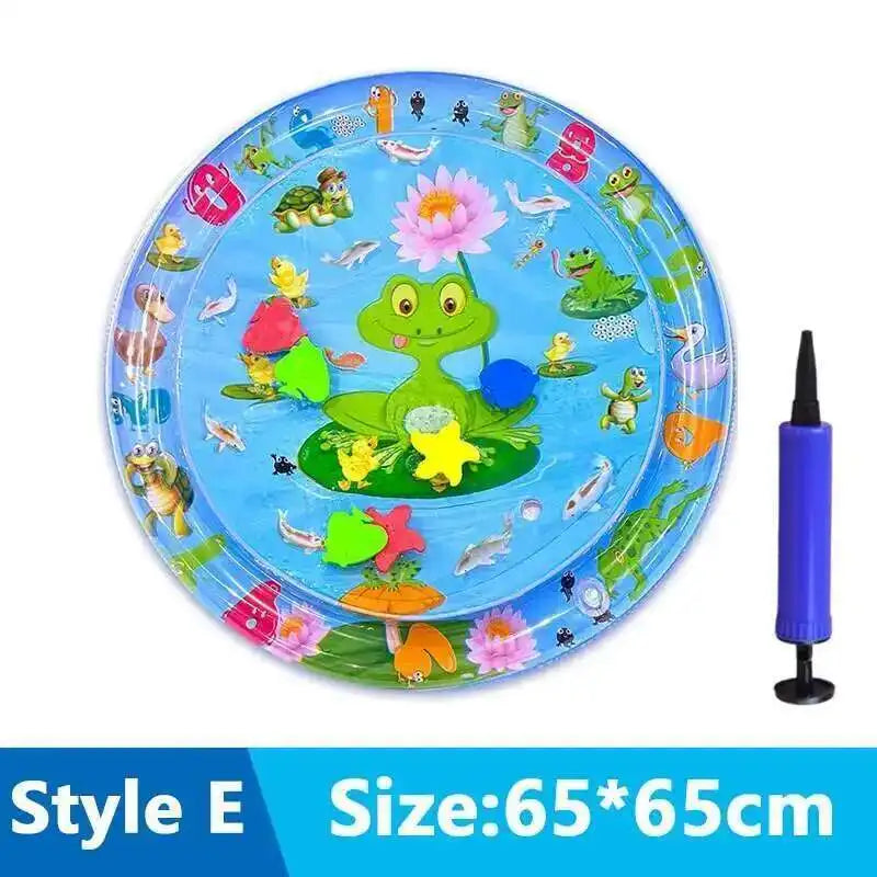 Cats Sensory Water Play Mat With Fish Thickened Inflatable Pet Water Bed Dog Play Sensory Toy Water For Pet Play Interactive Fun