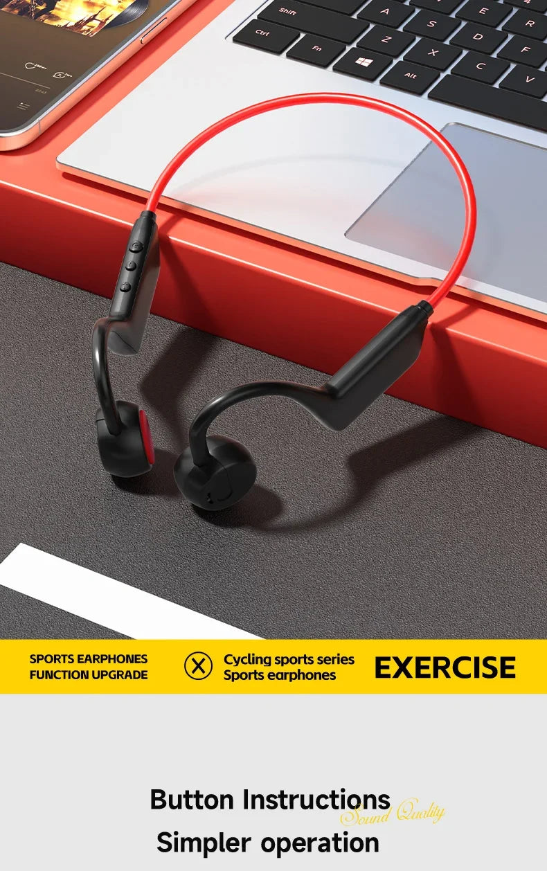 New Bone Conduction Headphones IPX8 Waterproof MP3 32GB Bluetooth5.4 Wireless Headphones With Mic Swimming Sports Fitness 2026