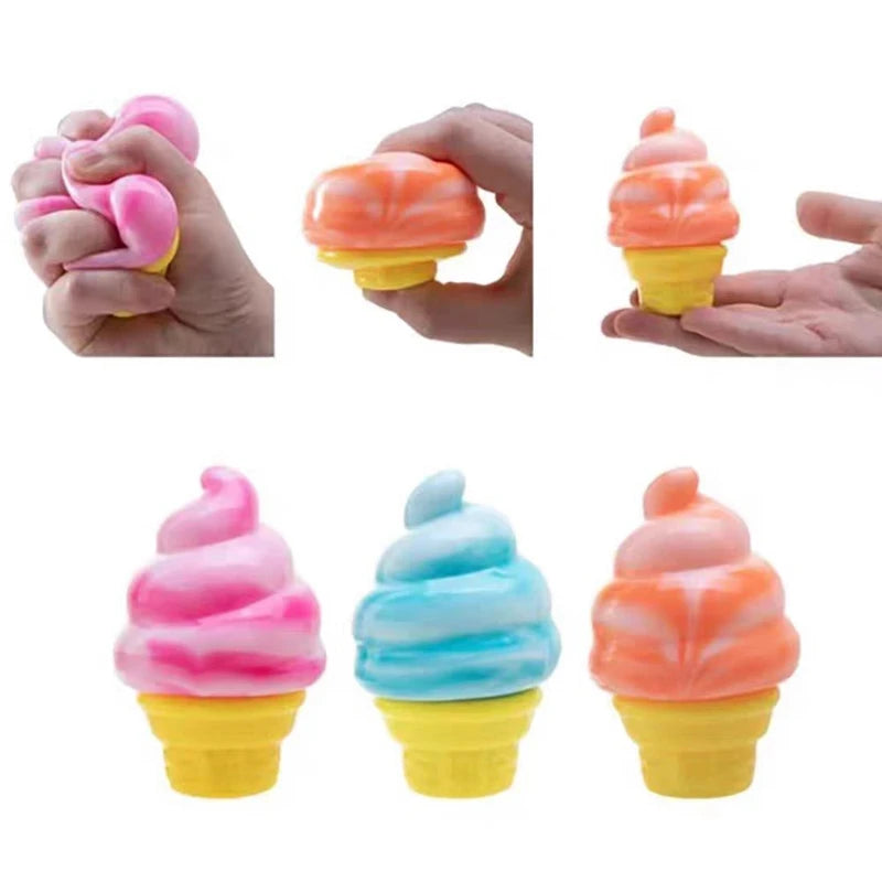NeeDoh Ice Cream Stress Ball Fidget Toys Anxiety Stress Relief Sensory Toys Nice-Sicle Anti-Anxiety Squeeze Object For Kids