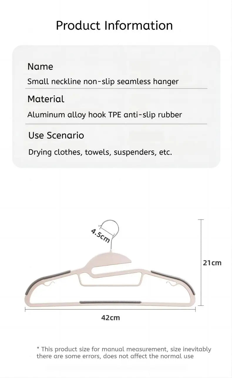 10Pcs Black/Orange/Grey Multifunctional Wet and Dry Household Hanger Suitable for Hanging Clothes Bedroom Wardrobe Anti-Slip