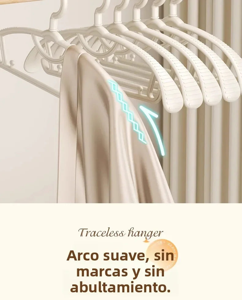 Thiened Wide Oulder Clothes Hanger Home Anti-Slip Hanging Clothes Hanger Large Size Plastic Rotatable Clothes Hangers Organizer