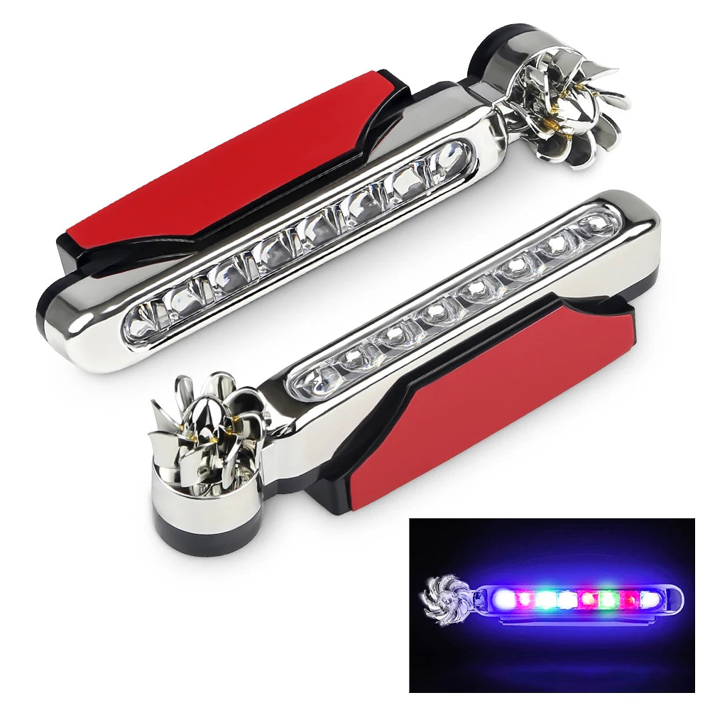 2pcs Wind Powered Car LED DayTime Running Light Auxiliary Lighting Rotation Fan Lamp Automobile Day Time Headlight led lights