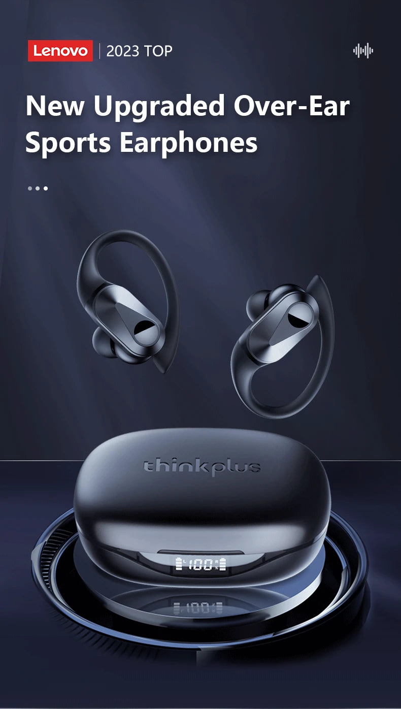 Lenovo LP75 TWS Sports Earphones Bluetooth 5.3 Wireless Headphones Waterproof HiFi Stereo Noise Reduction Earbuds with Mics