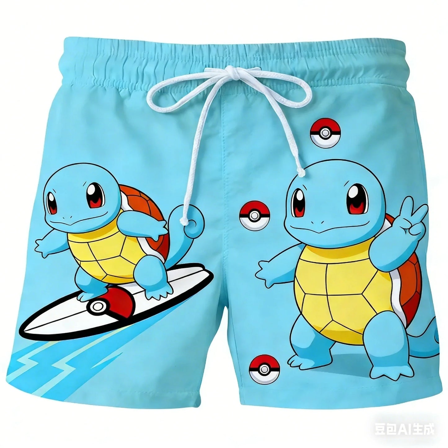 Adult and Children's Pokémon 6, Classic Pokémon 3D Printed Shorts, Perfect for Summer Water Play and Commuting Vibes!
