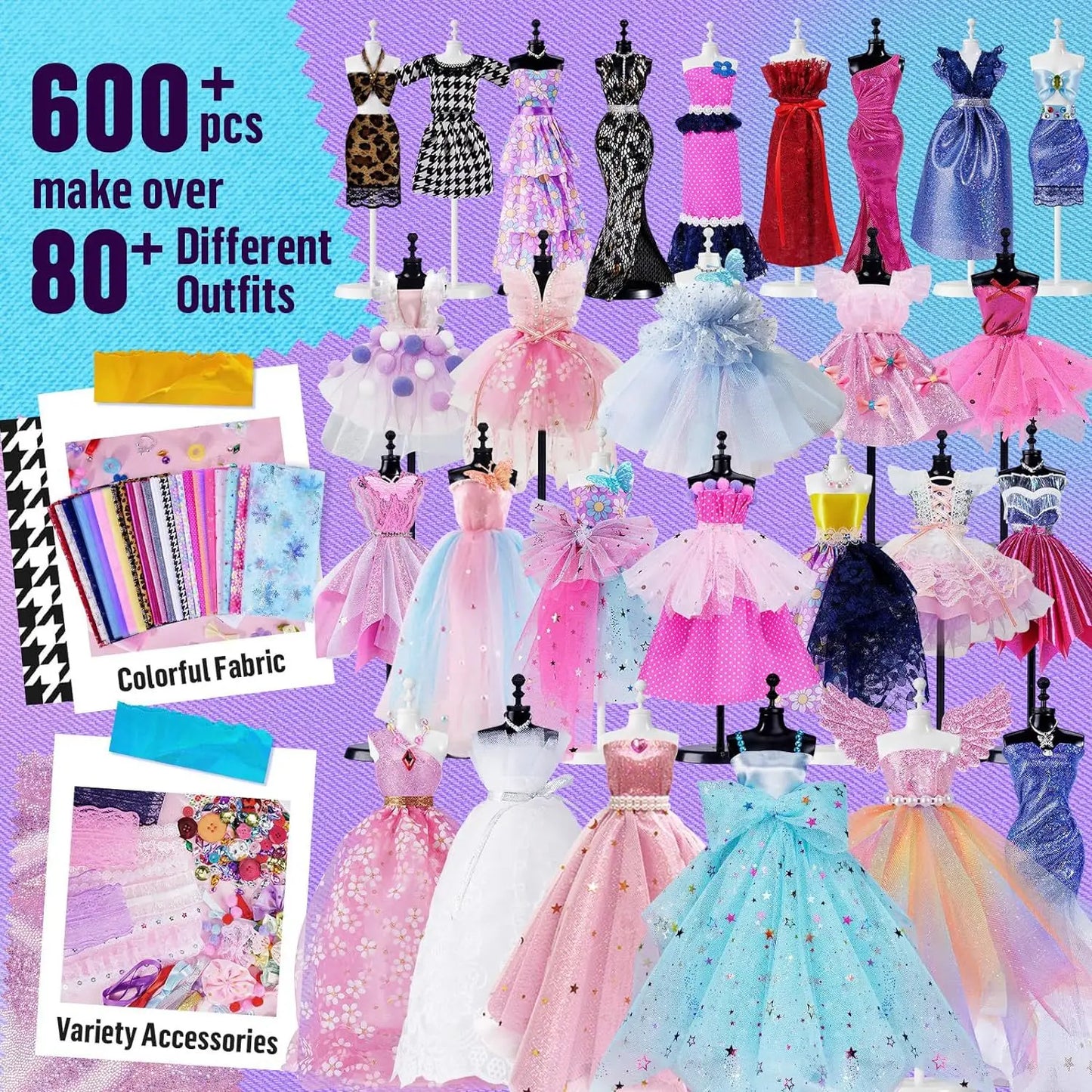 DIY Doll Clothes Craft Kit - Creative Gift for Kids, Handmade Art & Home Decoration