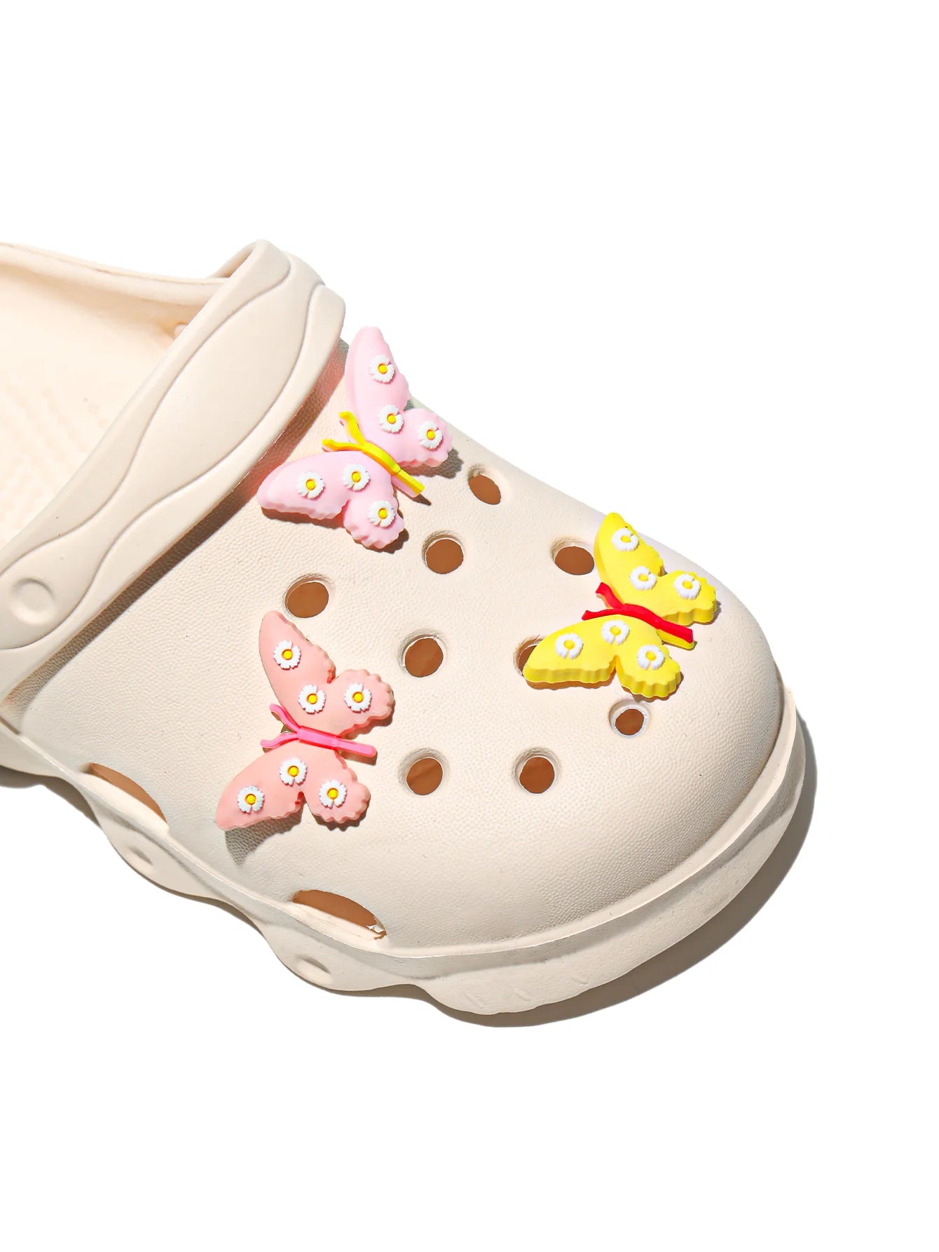 Comfortable and lightweight girls' clogs, can be worn in all seasons, exquisite butterfly shoes,summer hot beach shoes 1214