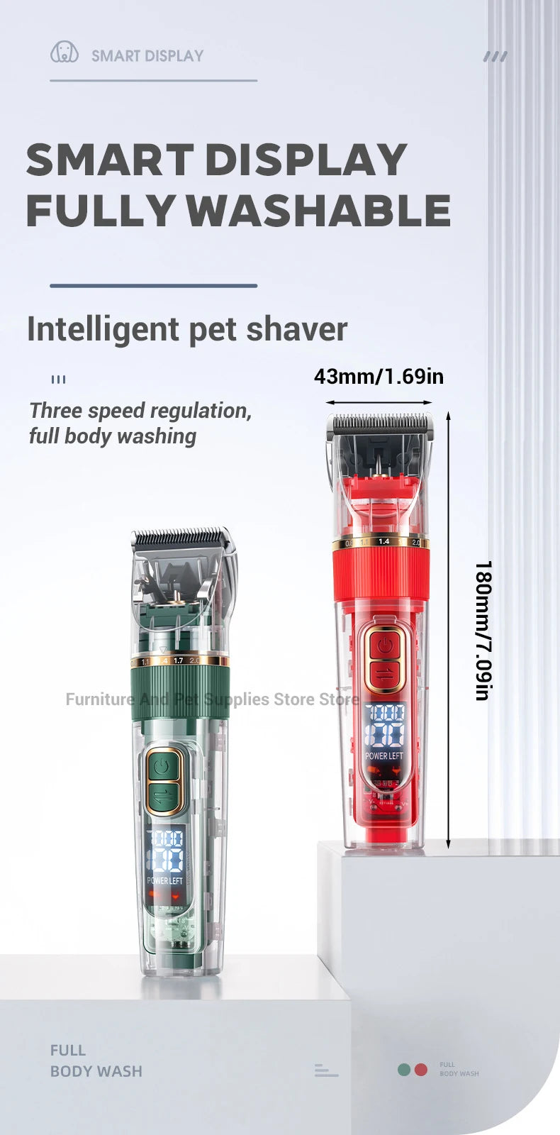 Cat Dog Hair Clipper Electrical Professional Hair Clipper for Pets Silent Hair Cutter USB Rechargeable Pet Grooming Clipper Set