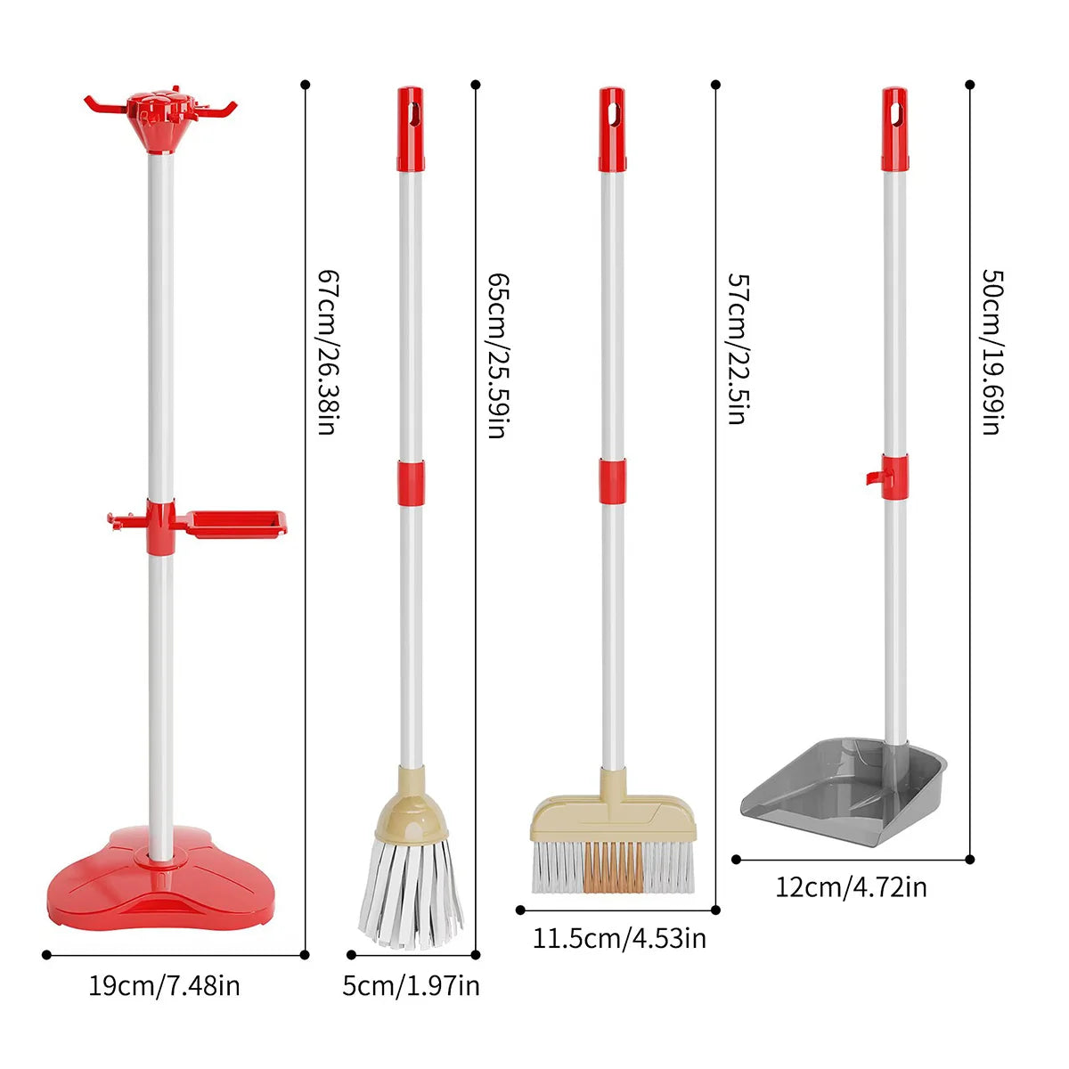 Kids Cleaning Toy Set Housekeeping Electric Vacuum Cleaner Tool Girls Pretend House Play Toys Broom and Mop Set for Kids Gift