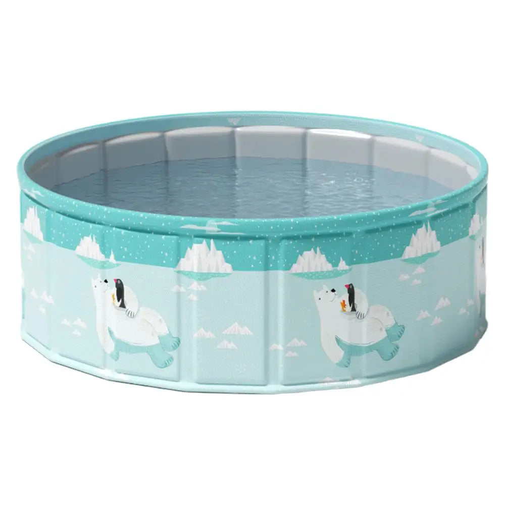 Non Inflatable Foldable Swimming Pool Foldable Frame Pool Summer Water Party Pool Pet Bathing Tub Fold Up Pool For Games Baby
