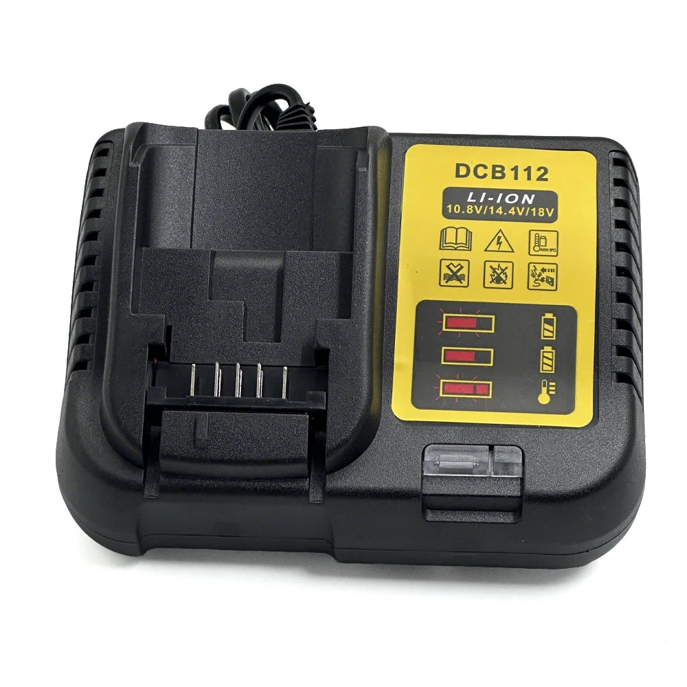 DCB112 Battery Charger For Dewalt 10.8V 12V 14.4V 18V 20V DCB206 DCB205 DCB204 DCB203 DCB120,DCB107 DCB115 DCB105(No battery)