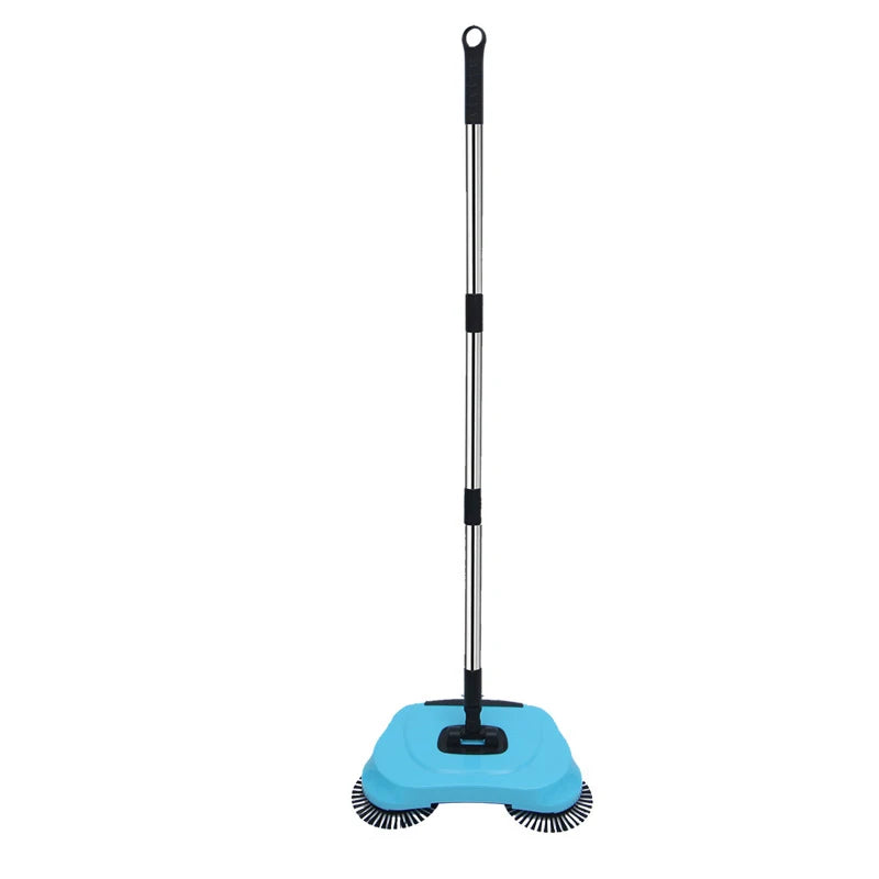 Floor Sweeper with Rotating Long Handle Push-Type Vacuum Cleaner Mop Set for Hardwood Tiles Kitchen Bedroom Office Home Cleaning