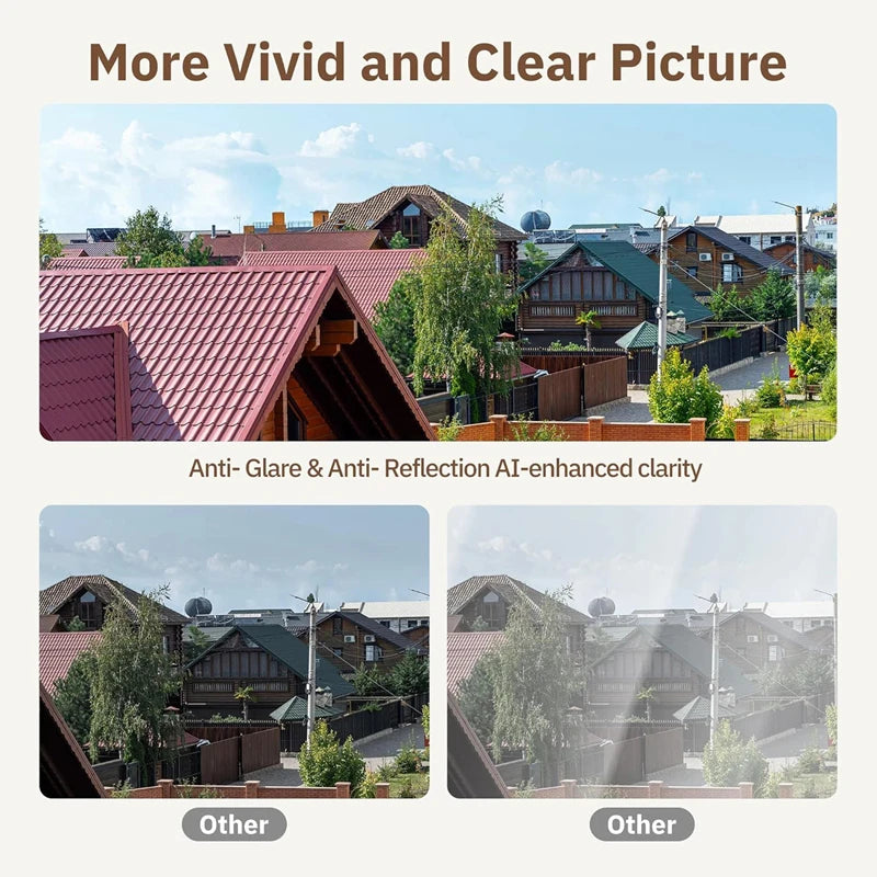 3MP Resolution Window Mini Camera Full-Color Night Vision ThroughWindow Camera Replaces Outdoor Cameras 2.4/5GHz WiFi Camera