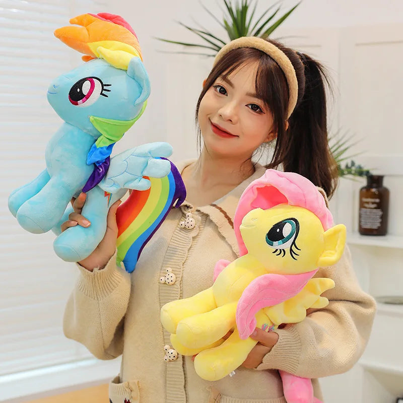 Little Pony Rainbow Dash Applejack Plush Toy 28cm Official Hasbro Figure Soft Stuffed Animal For Fans Collection Gift