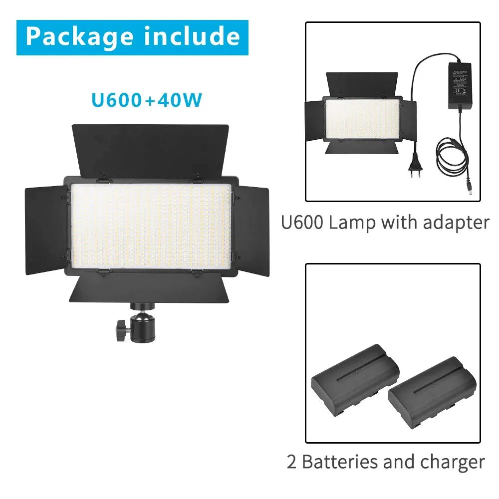 Nagnahz U800 U600 LED Photo Studio Light for Tiktok Youbute Game Live Video Lighting Portable Video Recording Photography Lamp