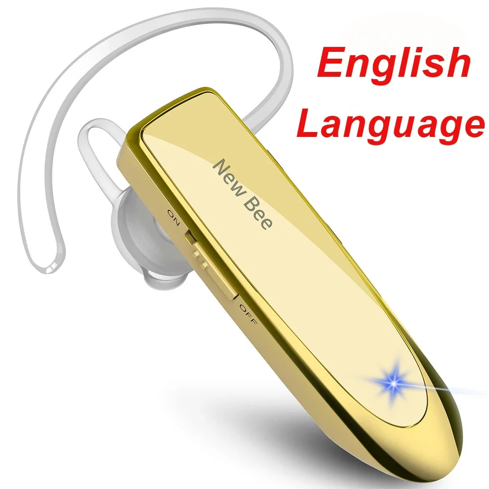New Bee B41 Bluetooth Headset Wireless Headphones Hands-free Earphones 22H with Mic Single Earpiece for Business Driving