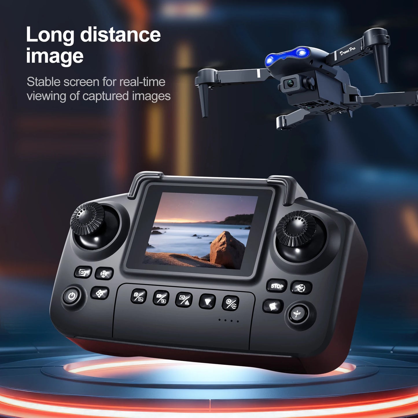 Kid Professional E88 Air Screen Control Drone Wide RC Dron HD 4K Camera Foldable Helicopter Aircraft Quadcopter Drone Gift Toys