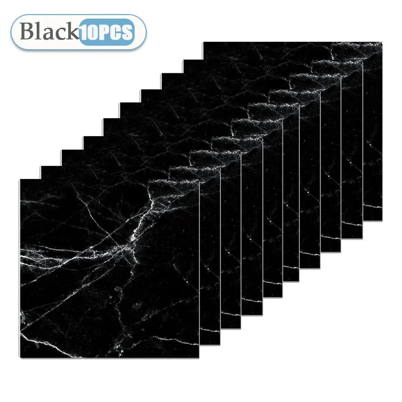 10/20/40PCS 30x30cm Self Adhesive Wallpaper Waterproof Tile Stickers FloorSticker for Kitchen Bathroom Ins Style Home Decor