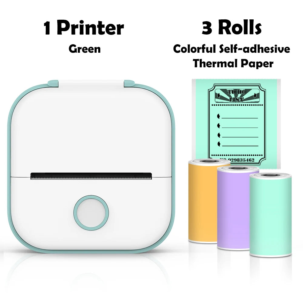 Phomemo T02 Mini Printer Portable Printer Thermal Printing Sticker Wireless Inkless Pocket Printer Self-adhesive Label Printer