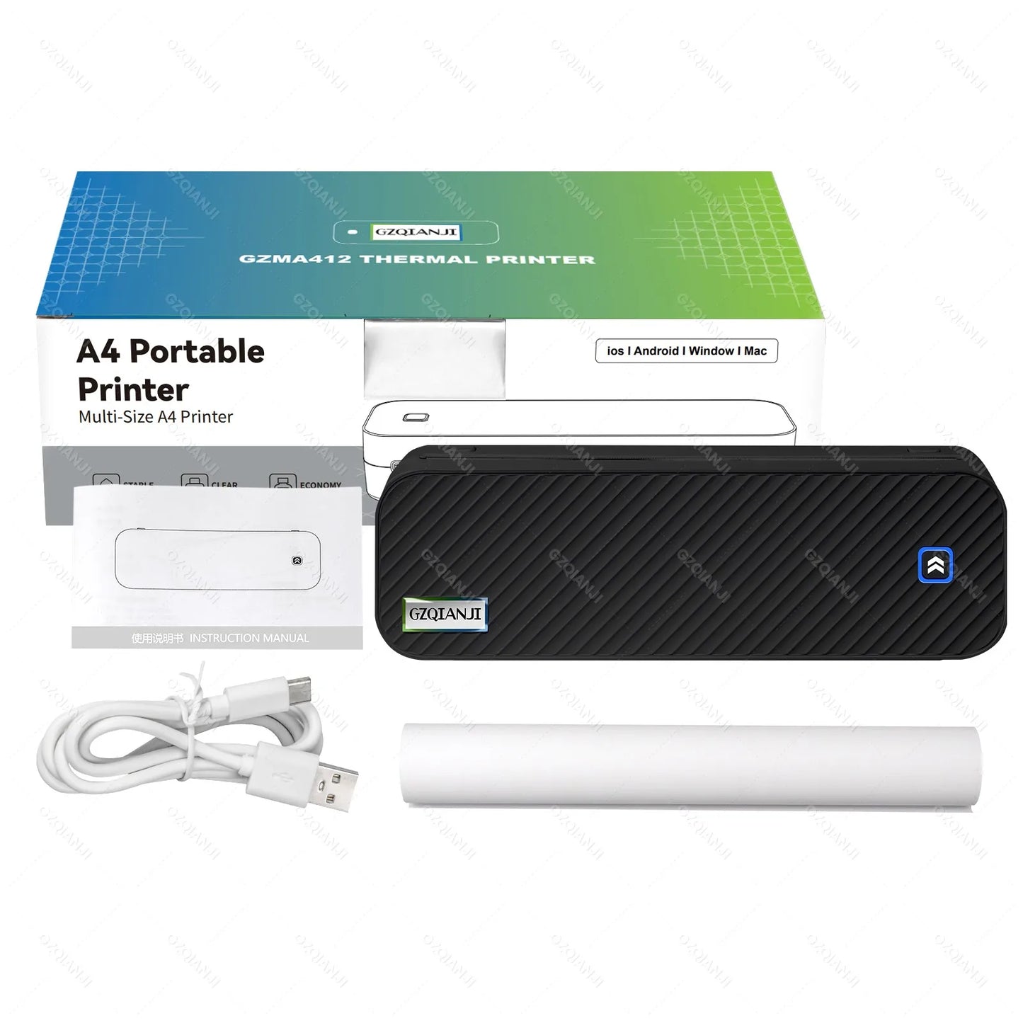 A4 Printer Portable USB Bluetooth Wireless Thermal Tattoo Transfer Maker with Paper Case Support Mobile Smartphone Android Print