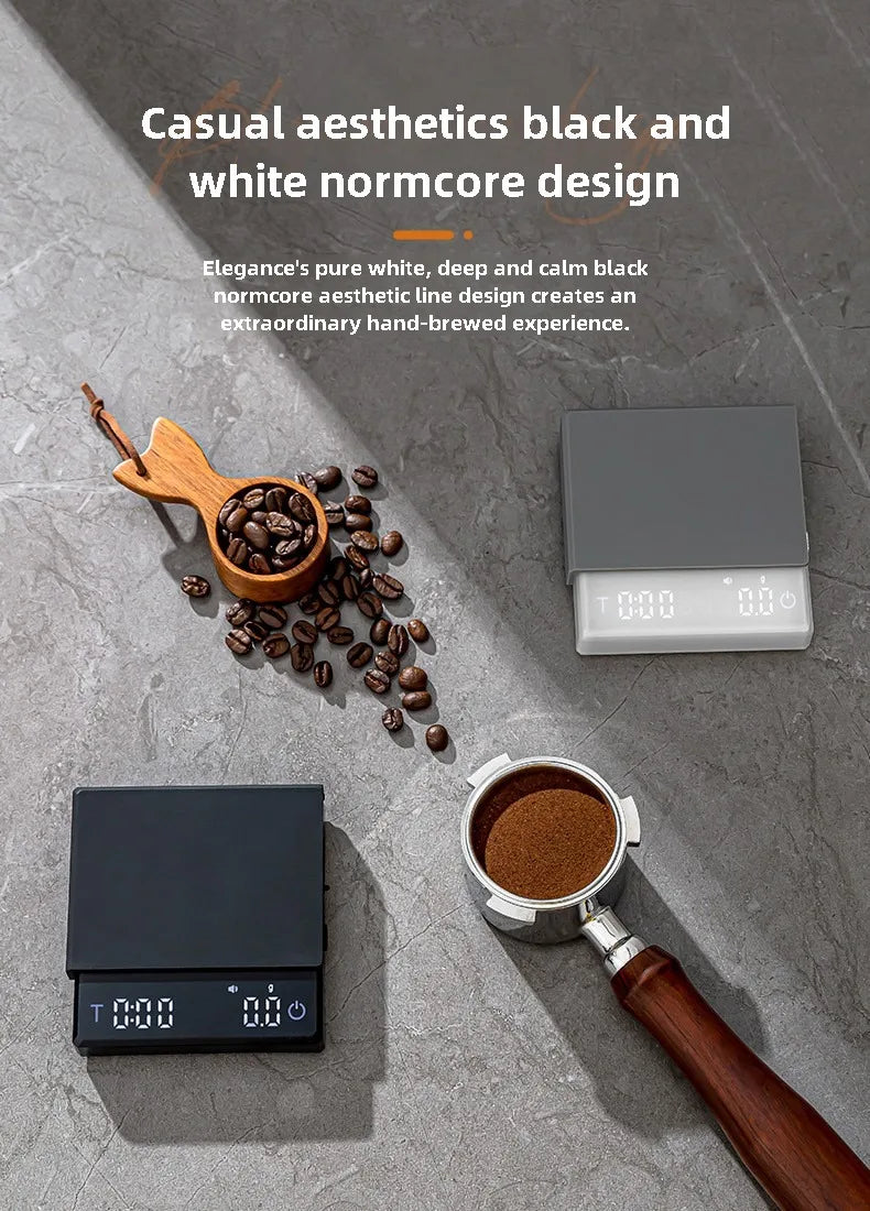 Mini Digital Coffee Scale with Timer 0.1g High Precision Rechargeable USB-C Fast Charging Kitchen Scale for Espresso Pour Over