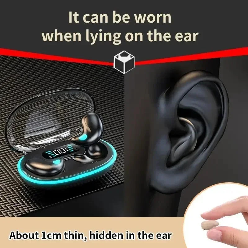 X55 Invisible Sleep Wireless Earphone TWS Bluetooth 5.3 Headphones Hidden Earbuds IPX5 Waterproof Noise Reduction Sports Headset