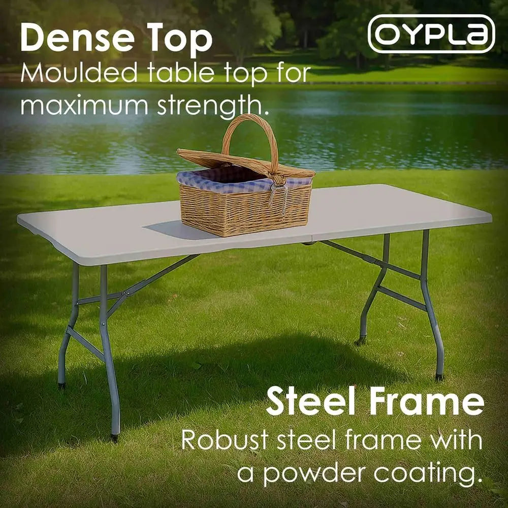 Sturdy 6ft 1.8m High Outdoor Catering Trestle Table for Parties and Gardens