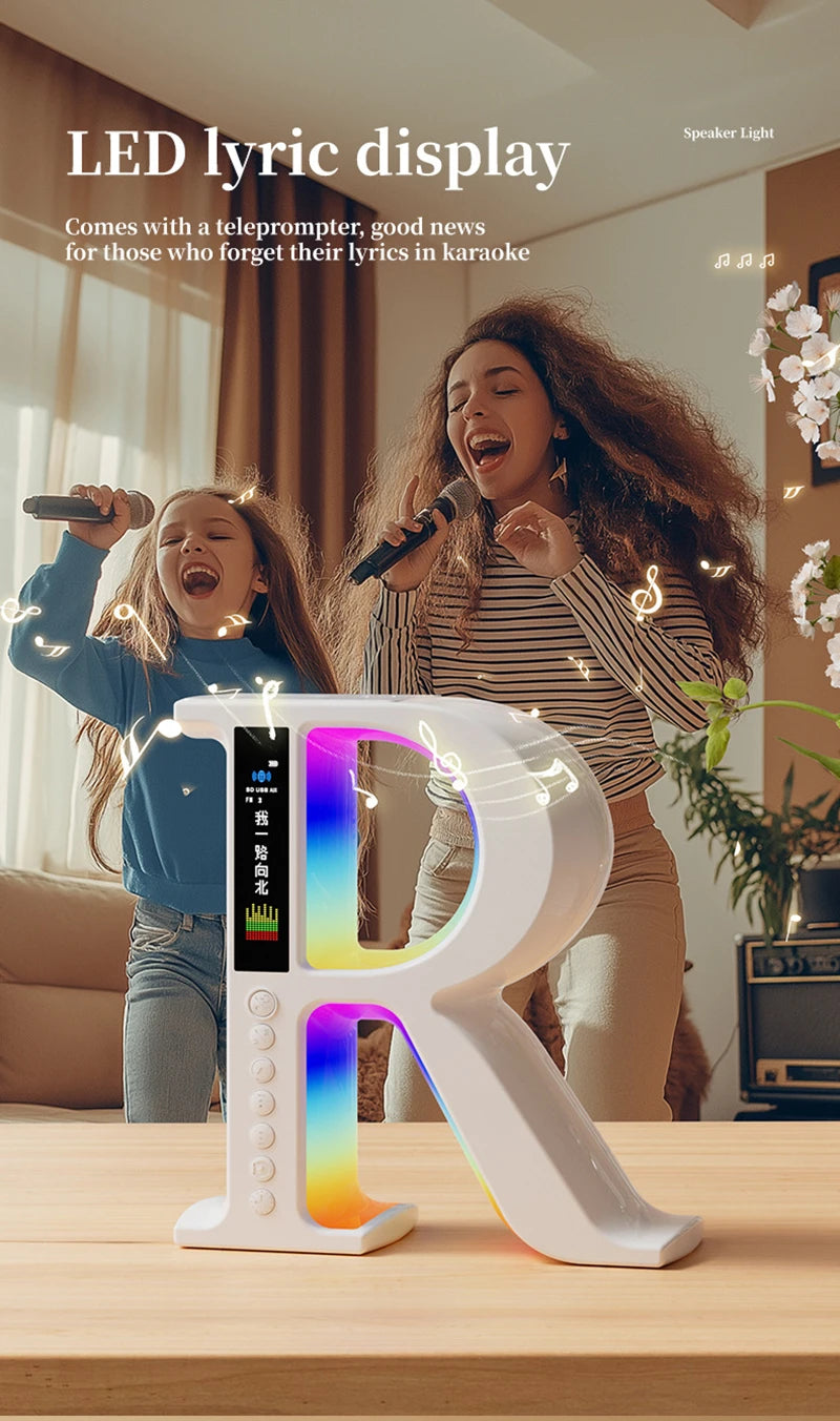 Lenovo Bluetooth Speaker Wireless Charger Multifunctional Color Atmosphere RGB Desk Clock Nightlight LED Digital Clock Plug Card