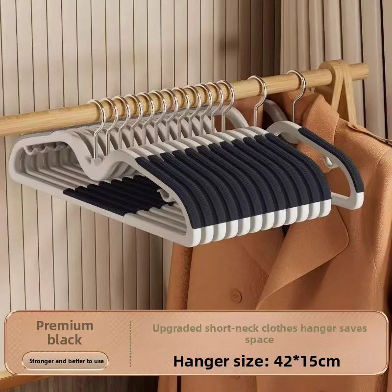 10PCS Anti Slip Hanger Household Clothes Hanger Plastic Non Marking and Anti Slip Hanger Clothing Rack Drying Rack for Clothes