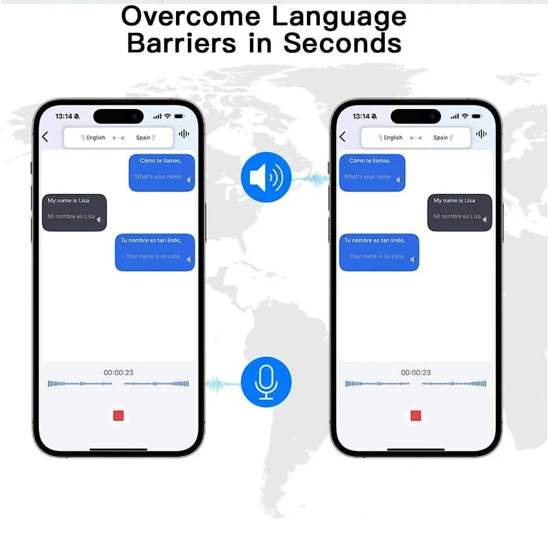 AI Language Translation Earbuds Real Time LCD Touch Screen Open Ear Wireless Headphone with 144 Language for Business