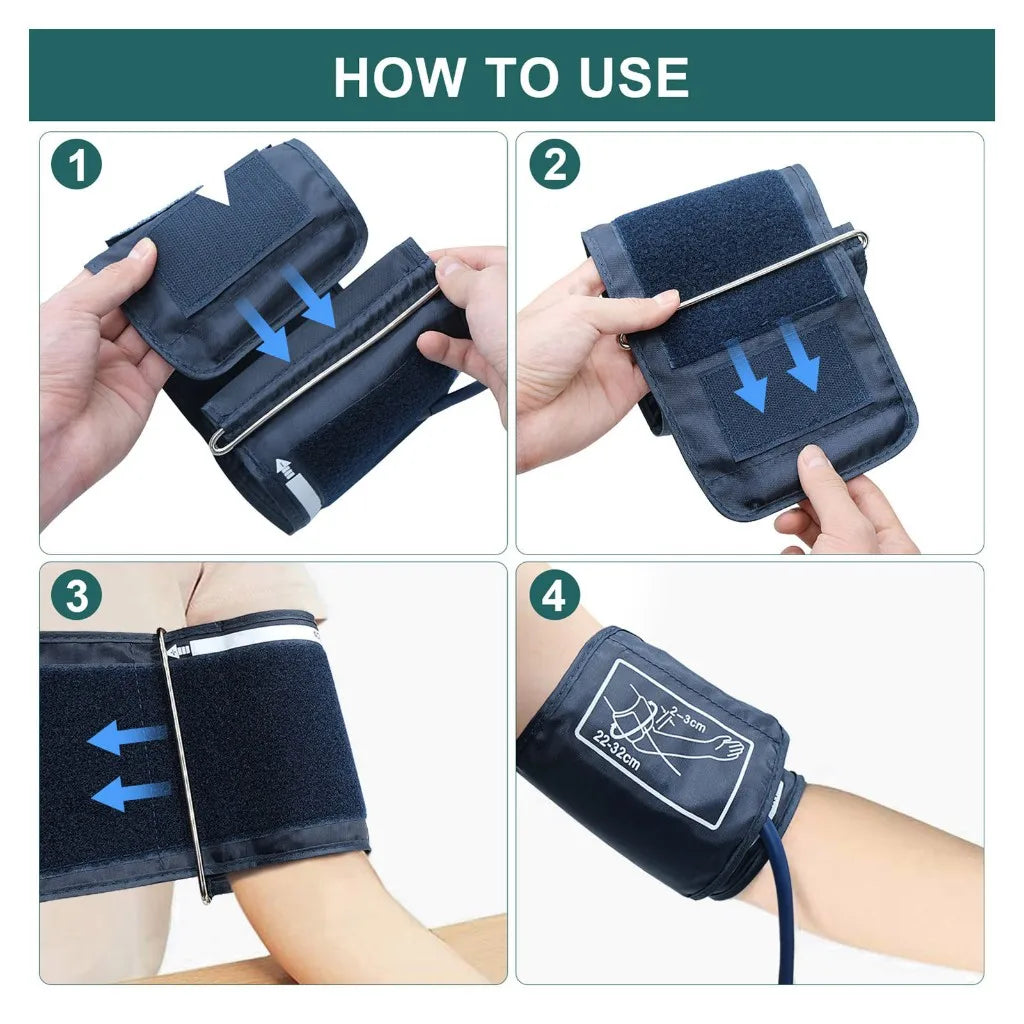 LCD Portable Health Care Pulse Meter BP Monitor Automatic Digital Arm Blood Pressure Monitor Tonometer Meter Sphygmomanometer