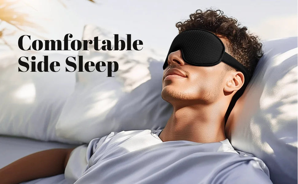 Sleep Mask ,Blackout Eye Masks for Sleep - 3D Breathable Soft Comfortable Eye Mask for Sleeping- Adjustable  Night Masks