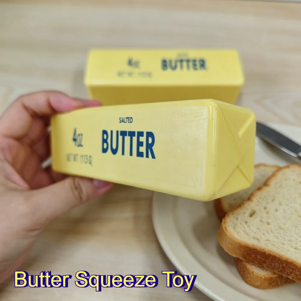 Soft Slow Rebound Butter Stick Realistic Silicone Squeeze Stress Relief Gadget Desk Office Accessory Funny Anti-Anxiety Gift