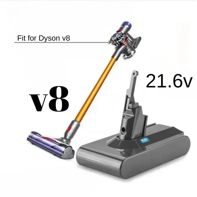 aoae 21.6V For Dyson V8 Battery Absolute V8 Animal Li-ion SV10 Vacuum Cleaner series Rechargeable batteries